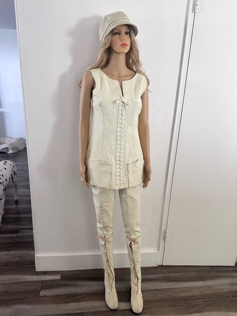 Space Age 4pc Ensemble | Bullock’s SFV x Blossoms | Crinkle Vinyl Tunic Thigh-Hi